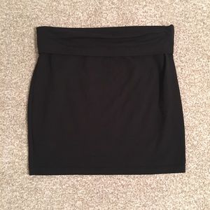 Black mini skirt